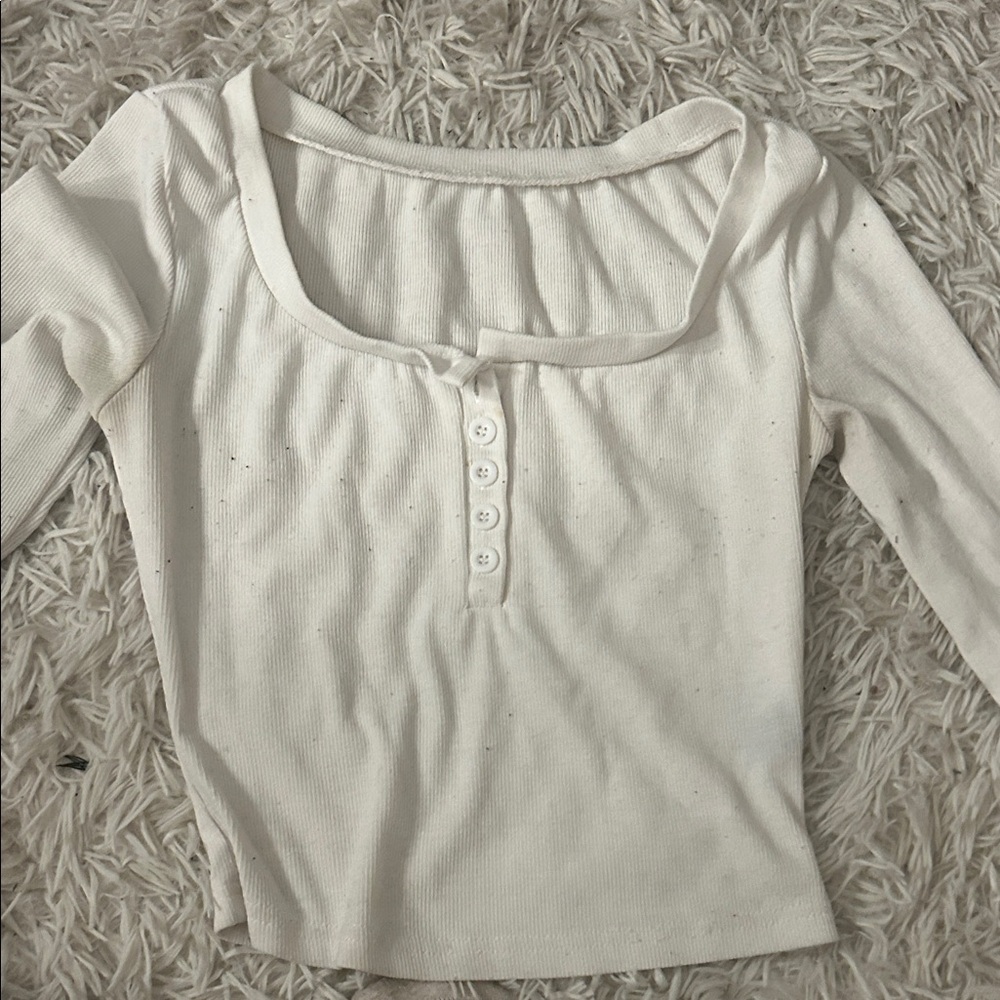 SHEIN White Long Sleeve Top